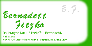 bernadett fitzko business card